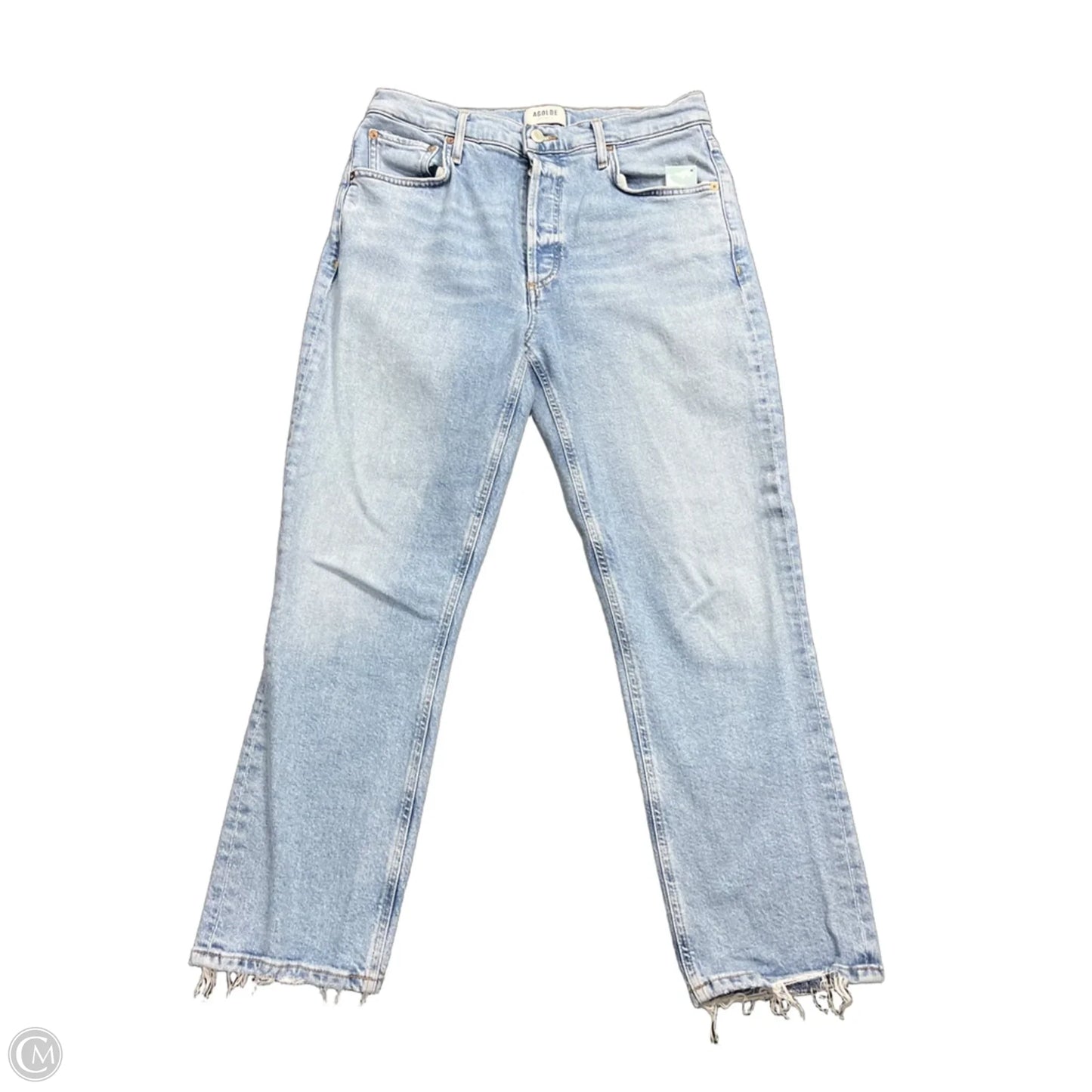 Jeans Straight By Agolde In Blue Denim, Size: 8