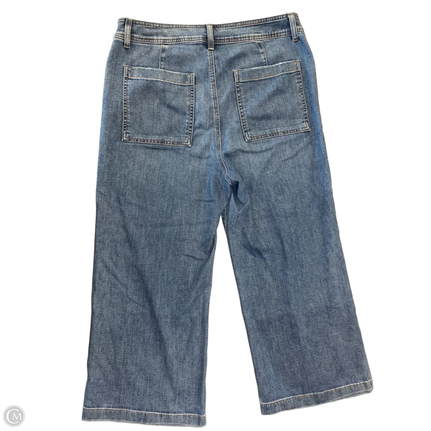 Jeans Cropped By Chicos In Blue Denim, Size: 12