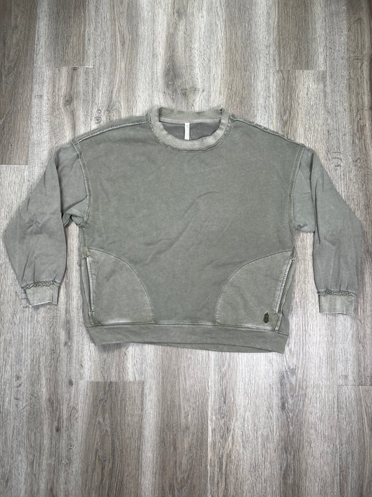 Green Sweatshirt Crewneck Free People, Size M