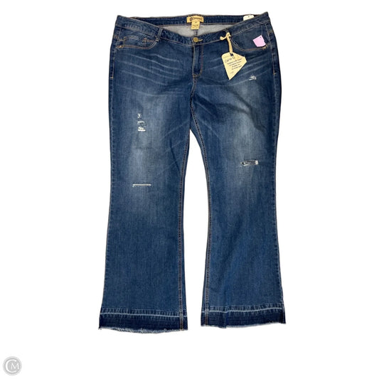 Jeans Flared By Democracy In Blue Denim, Size: 20