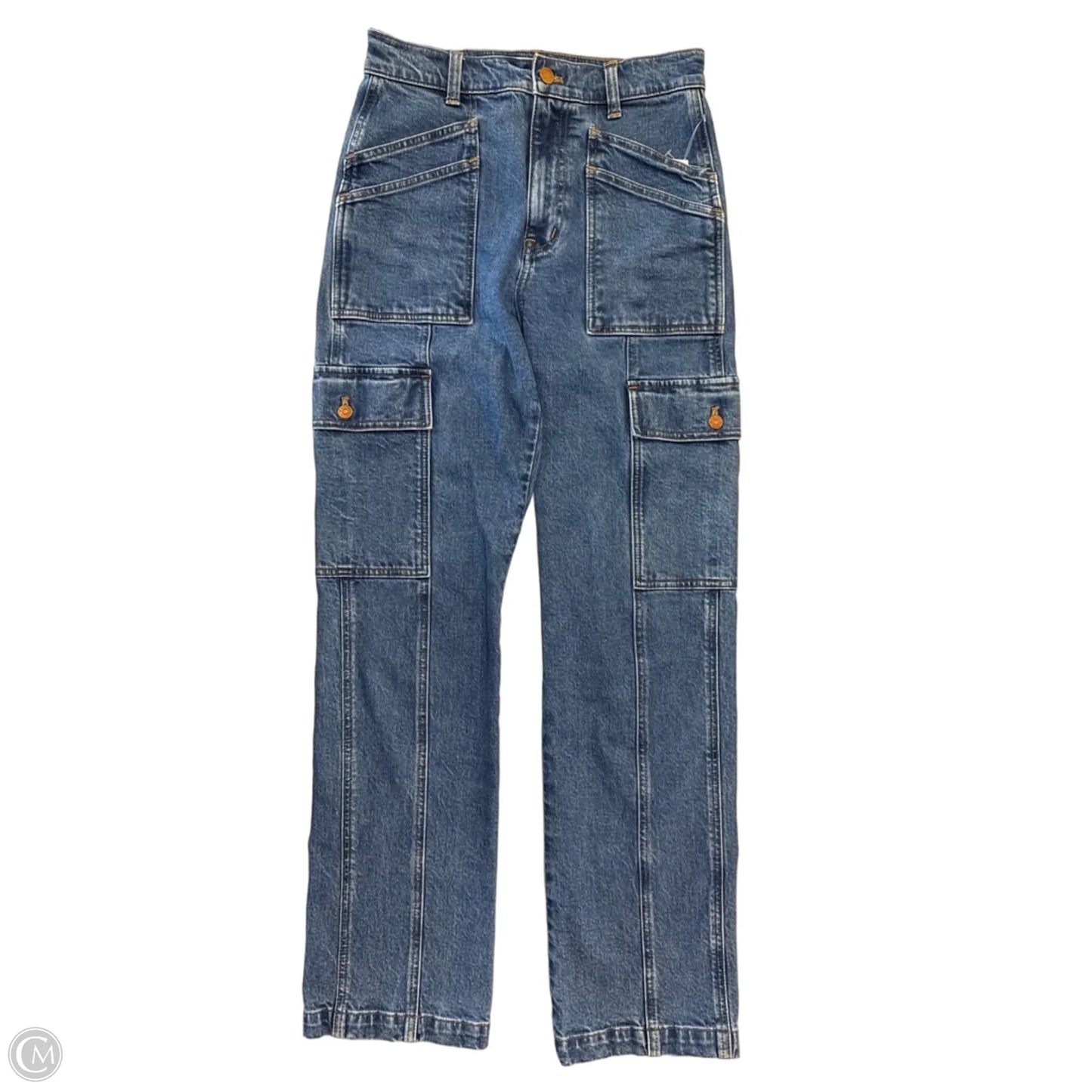 Jeans Straight By Madewell In Blue Denim, Size: 0