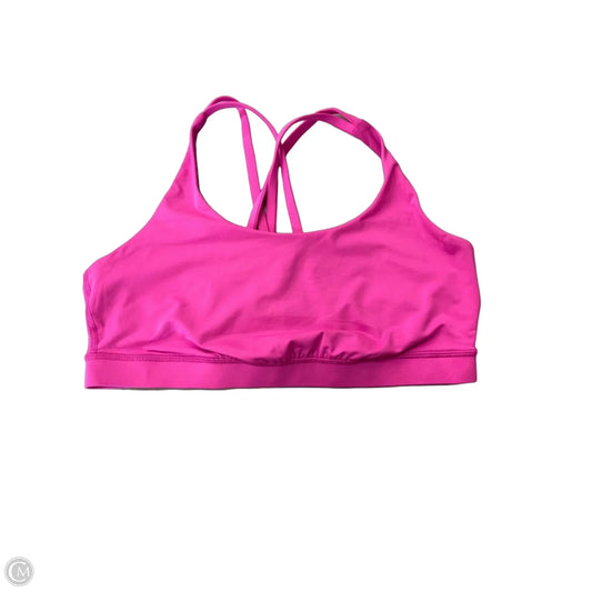 Athletic Bra By Lululemon In Pink, Size: Xl