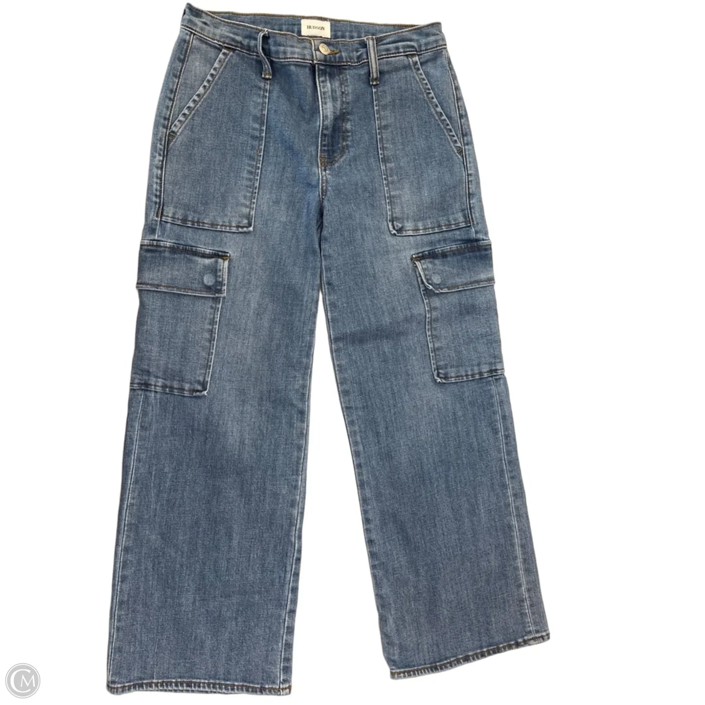 Jeans Wide Leg By Hudson In Blue Denim, Size: 6