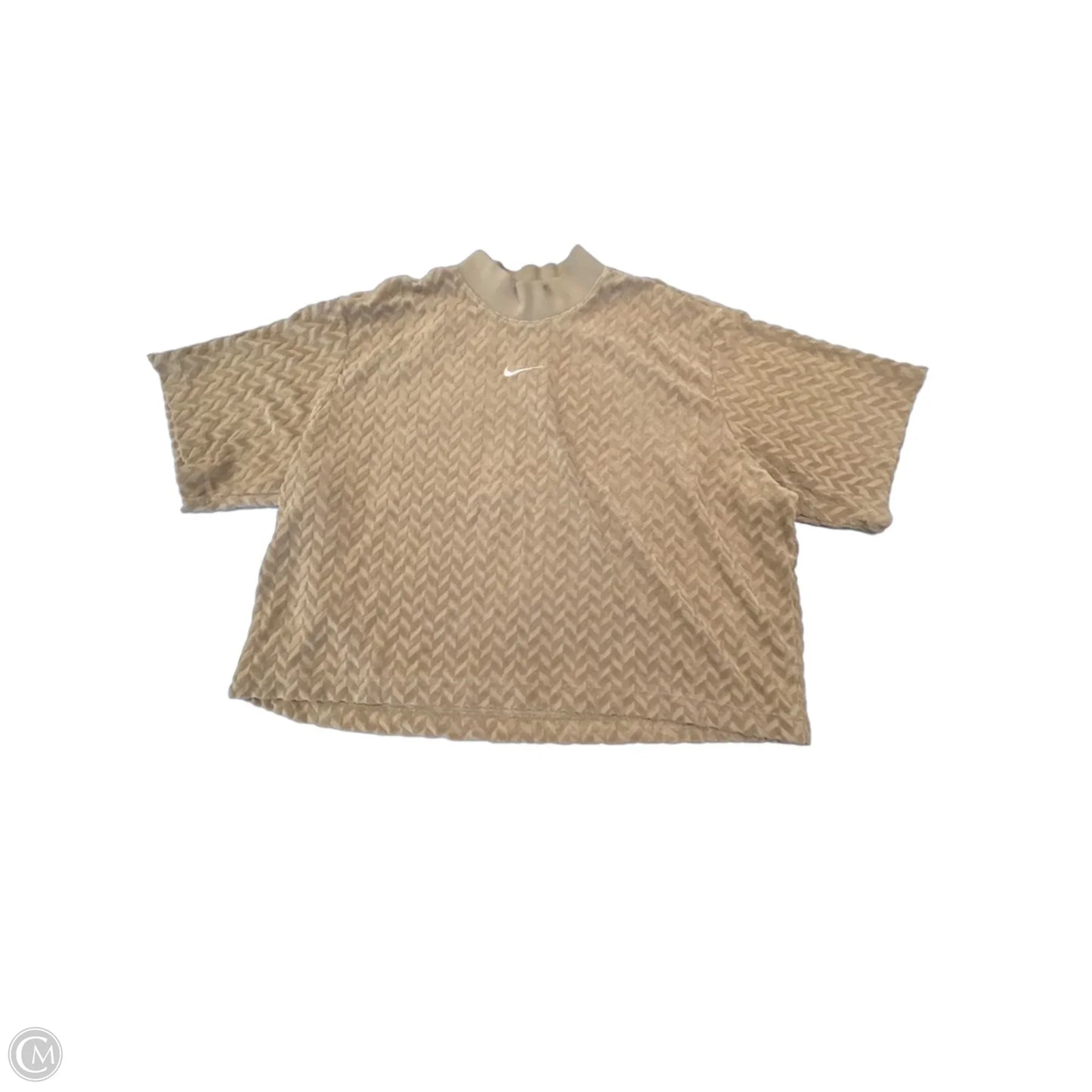 Top Short Sleeve By Nike Apparel In Tan, Size: Xl