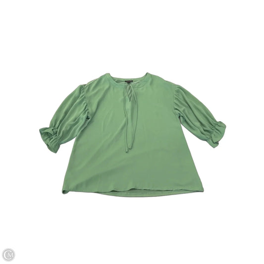 Top 3/4 Sleeve By Ann Taylor In Green, Size: Xs