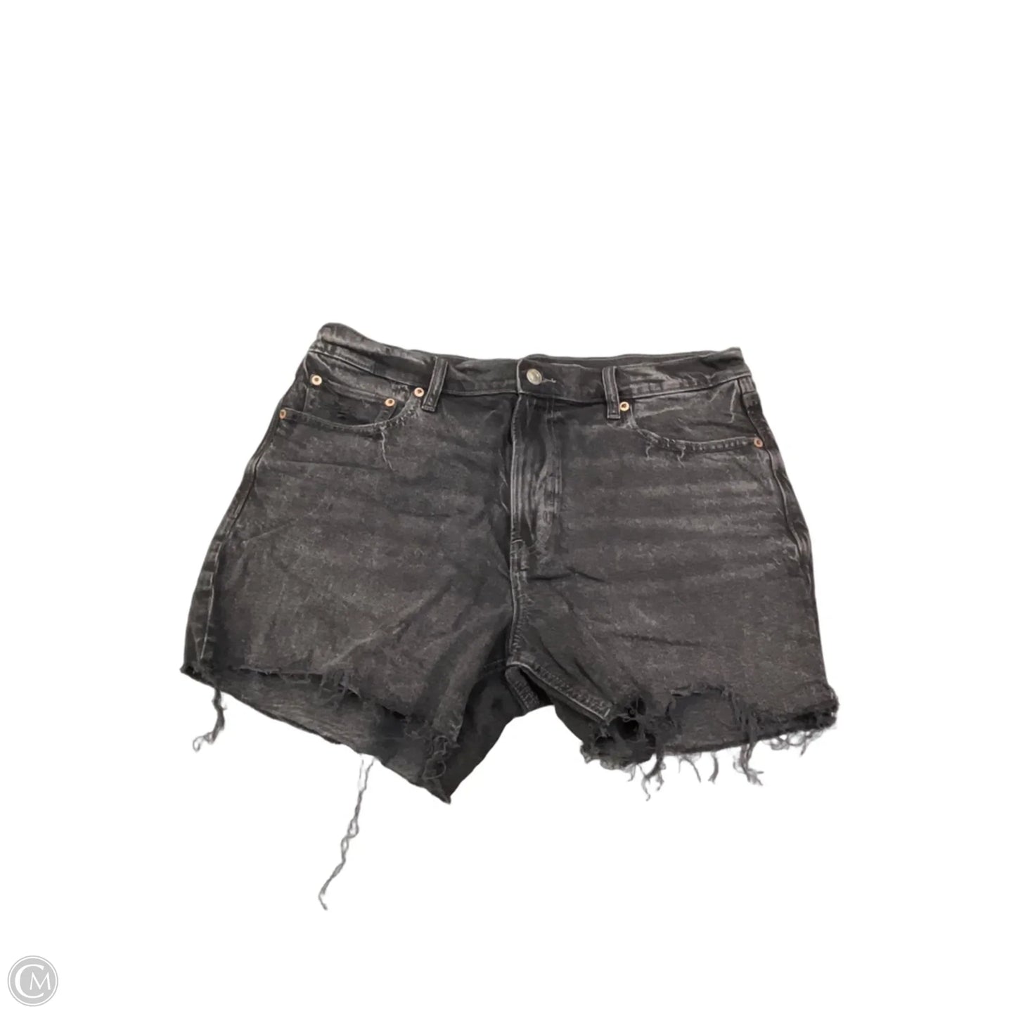 Shorts By American Eagle In Black Denim, Size: L