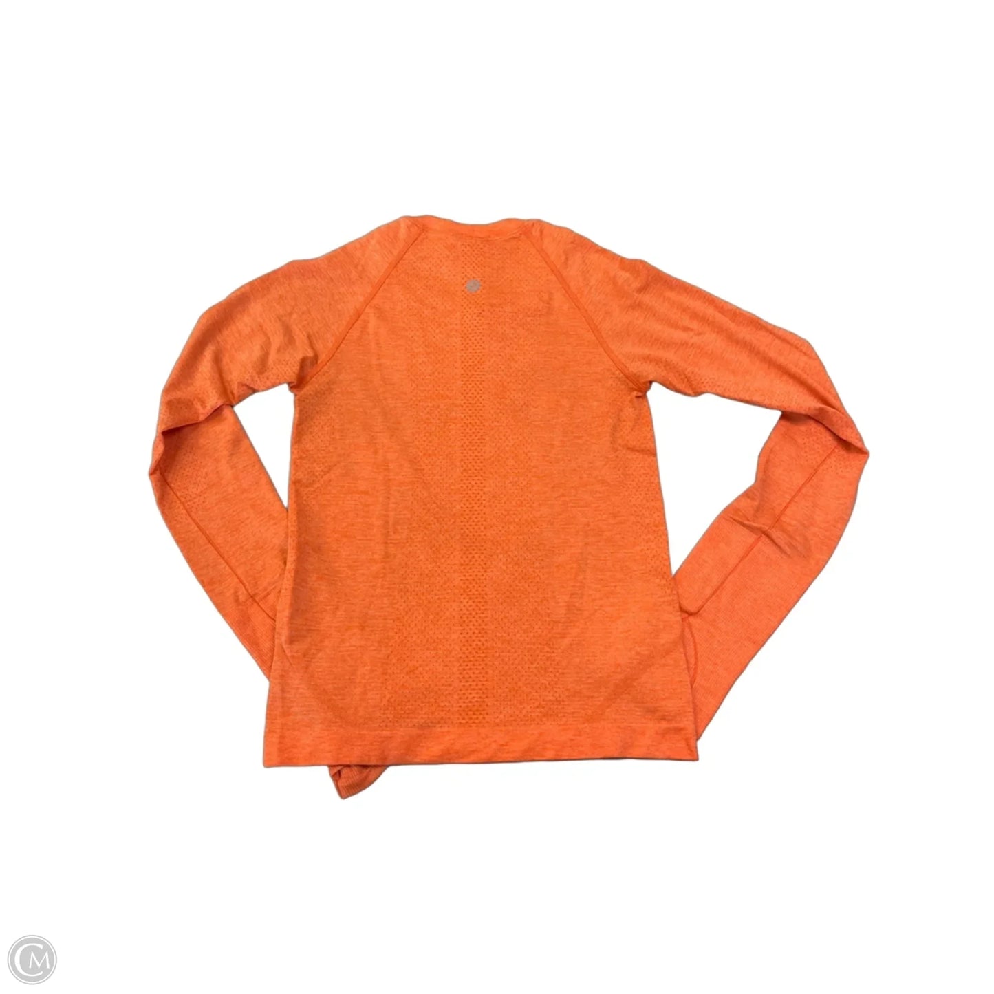 Athletic Top Long Sleeve Crewneck By Lululemon In Orange, Size: Xs