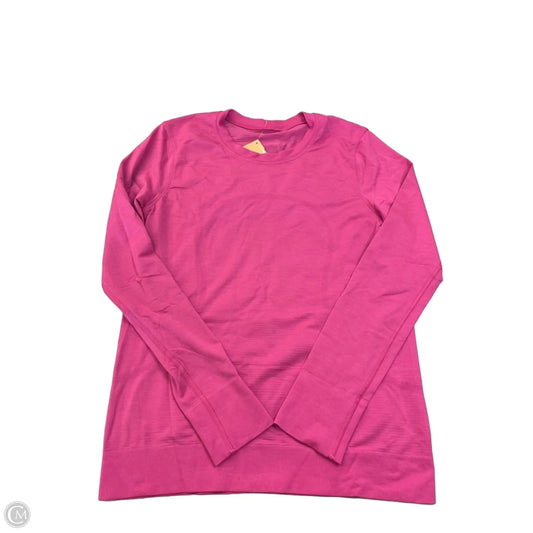 Athletic Top Long Sleeve Crewneck By Lululemon In Pink, Size: S