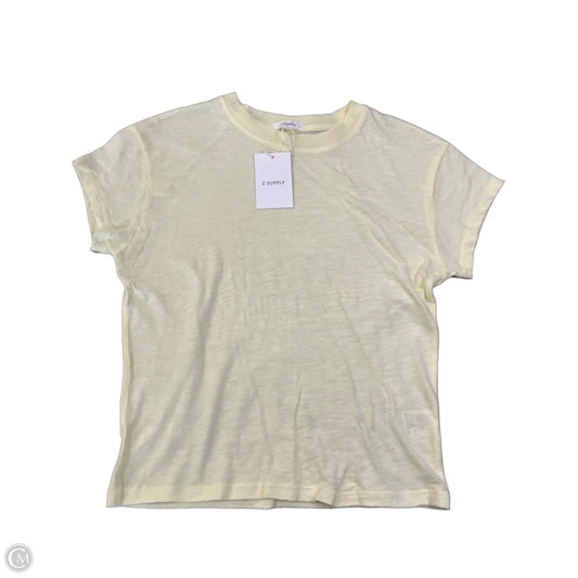 Top Short Sleeve Basic By Z Supply In Yellow, Size: Xs