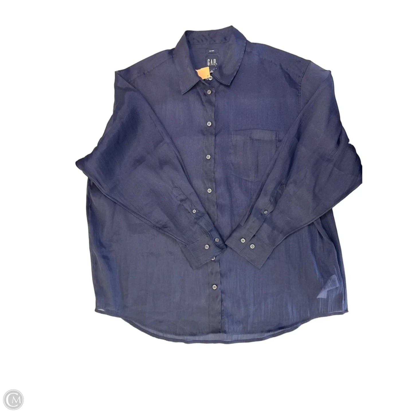 Top Long Sleeve By Gap In Navy, Size: L