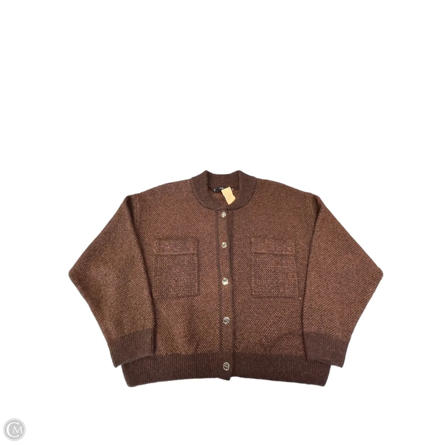 Sweater Cardigan By Mng In Brown, Size: Xl