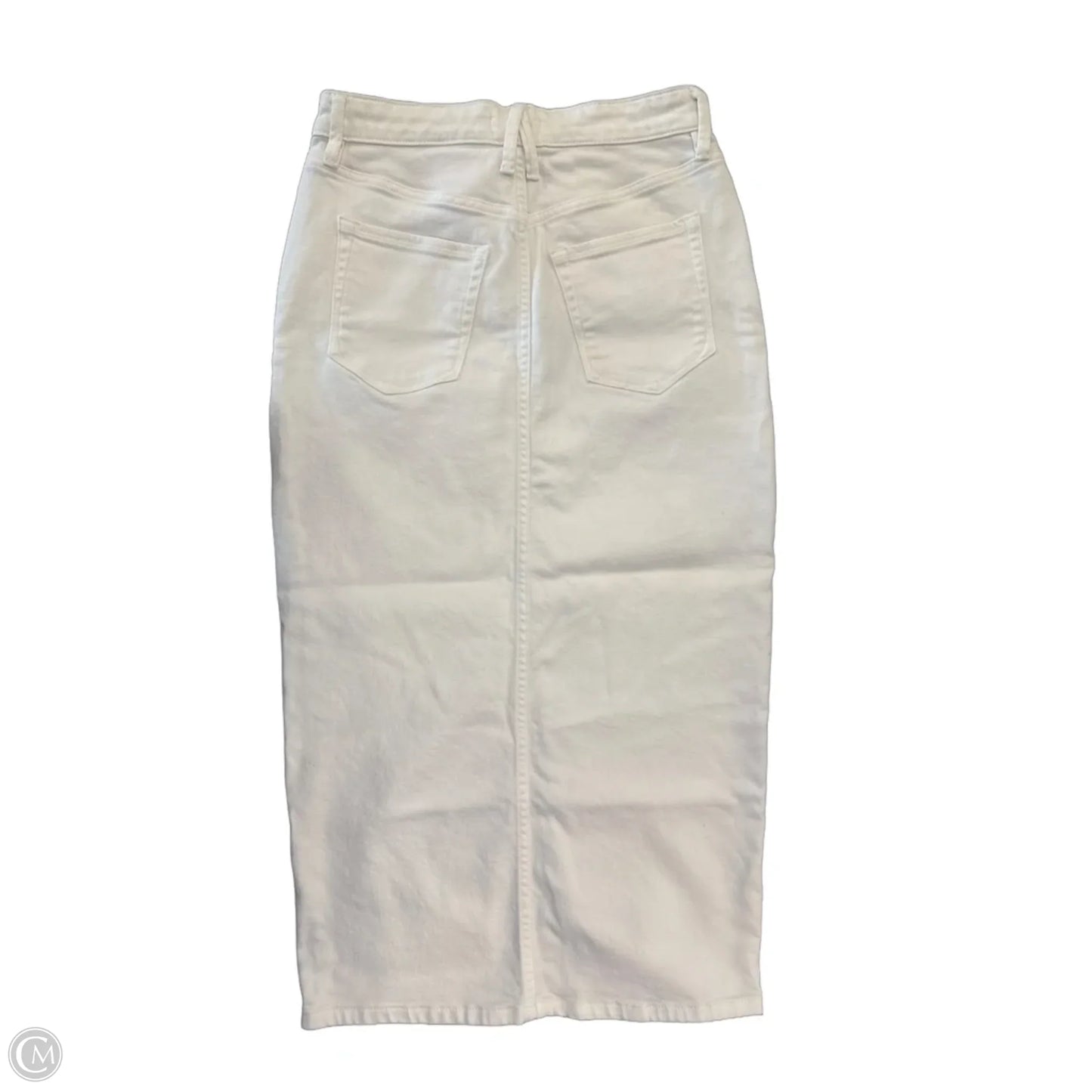 Skirt Midi By Good American In White Denim, Size: S