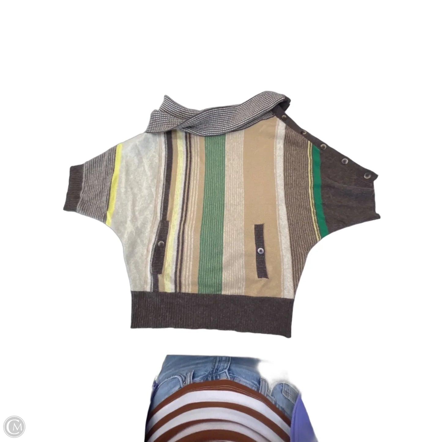 Sweater Cashmere By Ella Moss In Brown & Green, Size: S