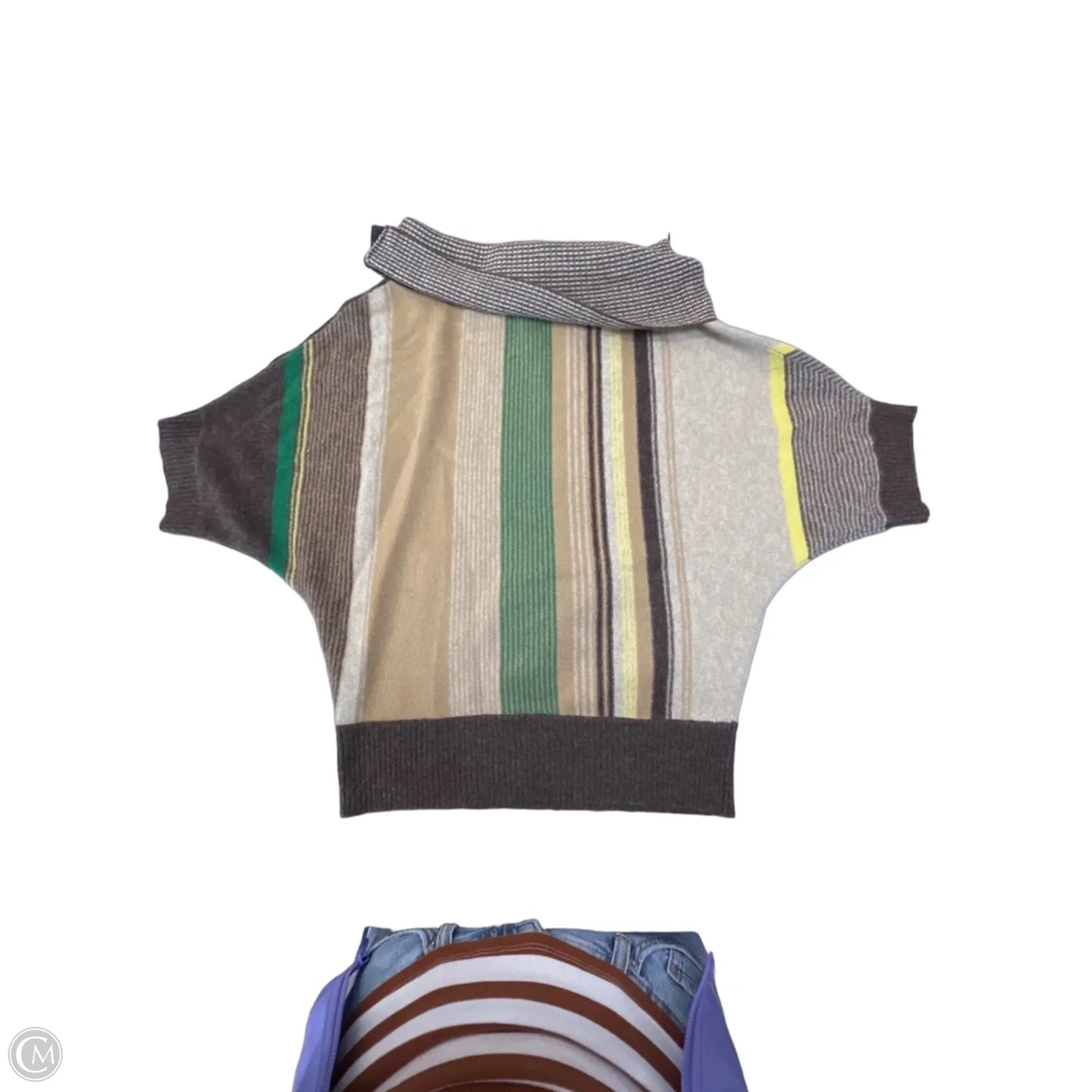 Sweater Cashmere By Ella Moss In Brown & Green, Size: S
