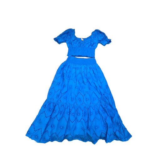 Skirt Set 2pc By Jennifer & Grace In Blue, Size: S