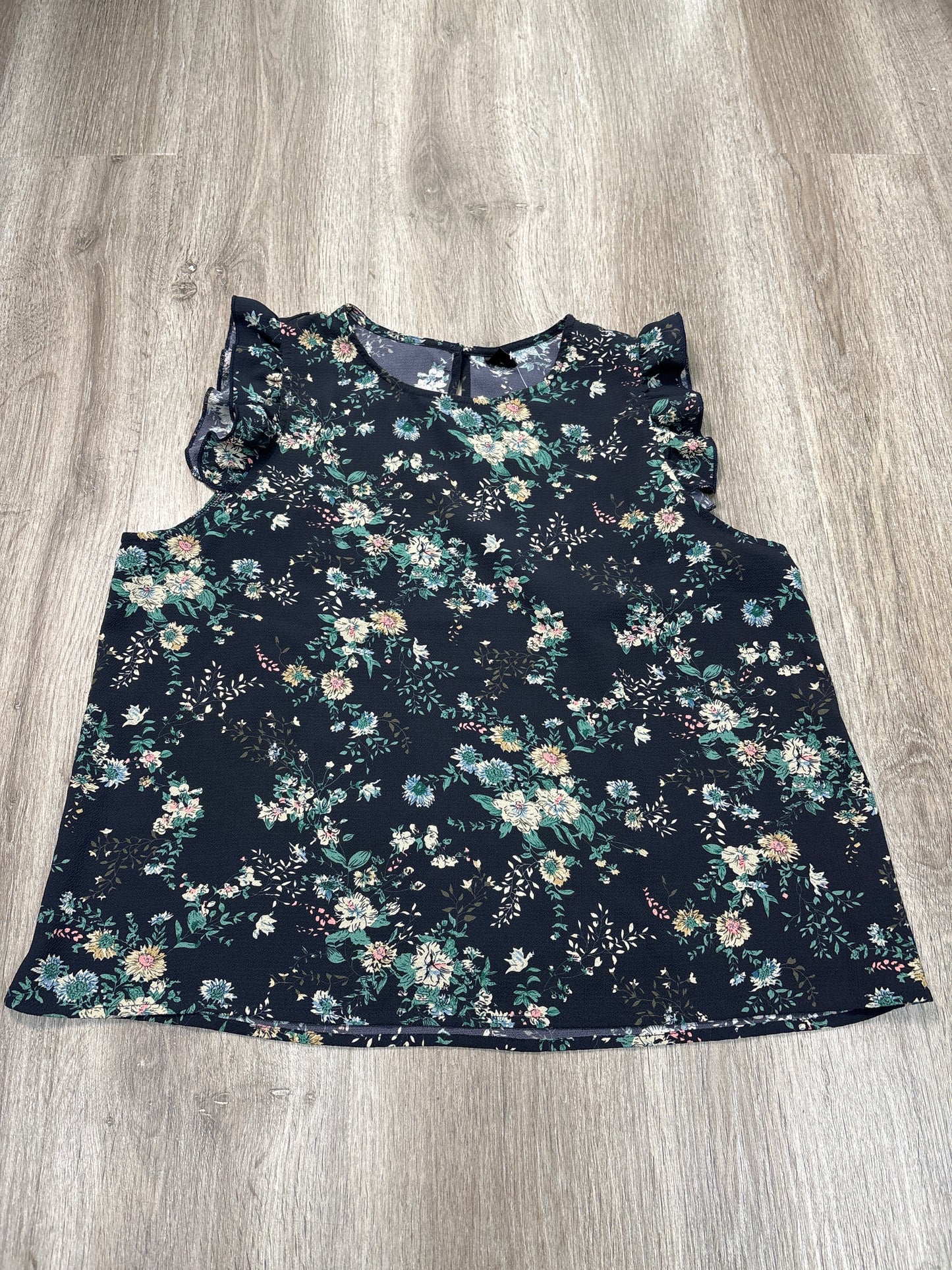 Top Sleeveless By Shein In Floral Print, Size: L