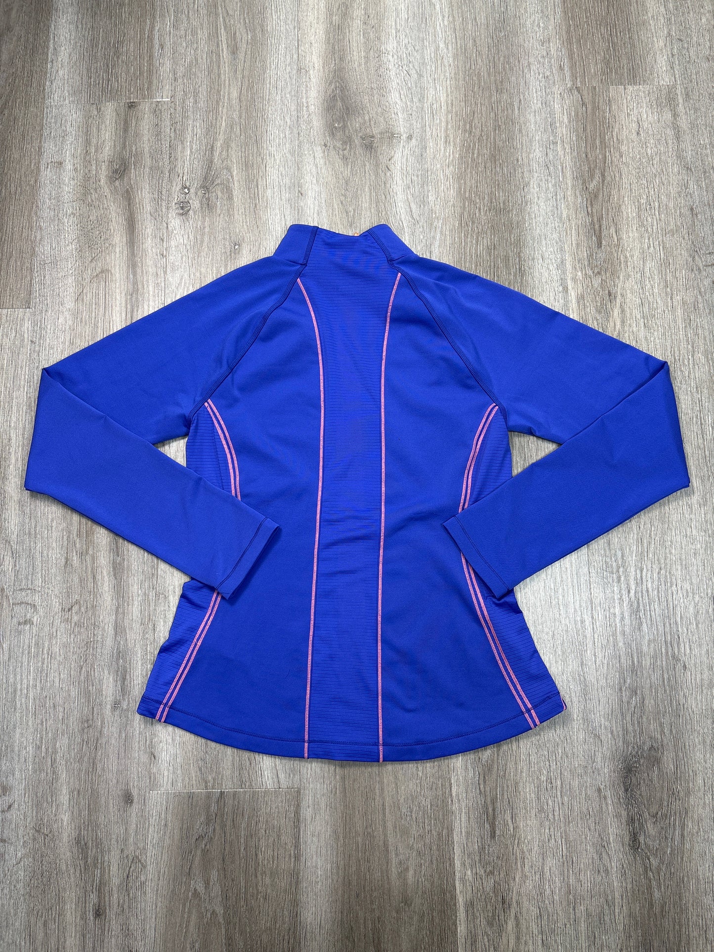 Athletic Top Long Sleeve Collar By The North Face In Blue, Size: L