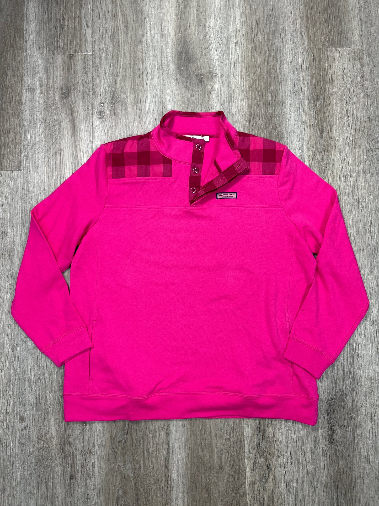 Sweatshirt Collar By Vineyard Vines In Pink, Size: L