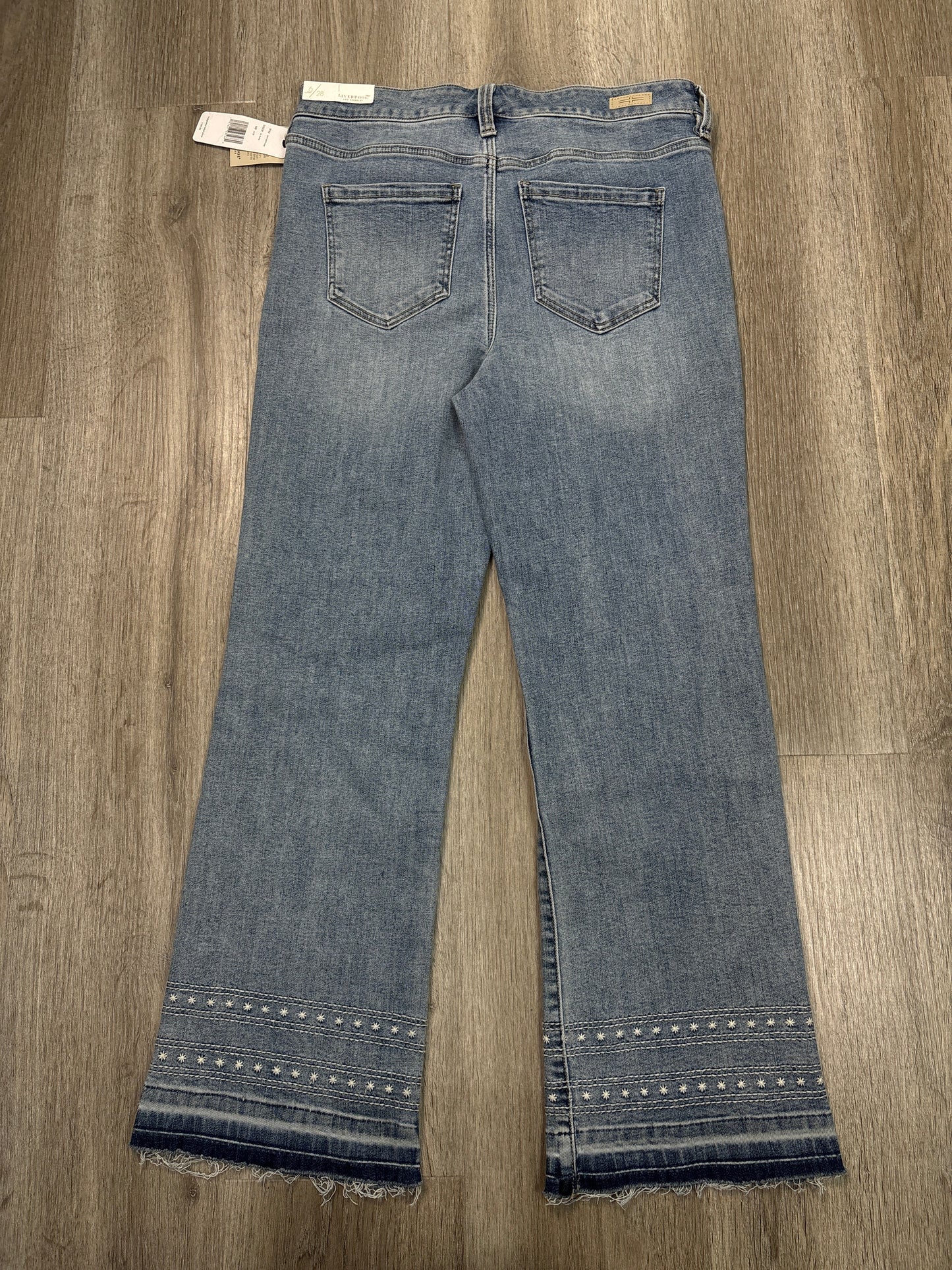 Jeans Flared By Liverpool In Blue Denim, Size: 6