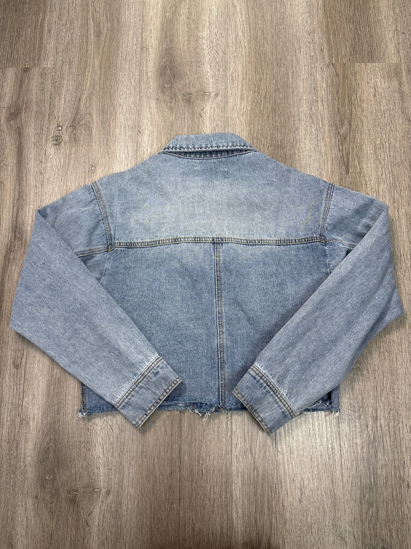 Jacket Denim By Love Tree In Blue Denim, Size: S