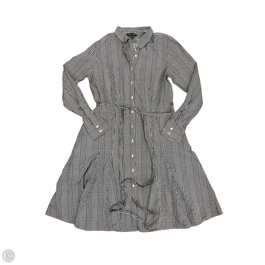 Dress Casual Midi By Brooks Brothers In Black & White, Size: L