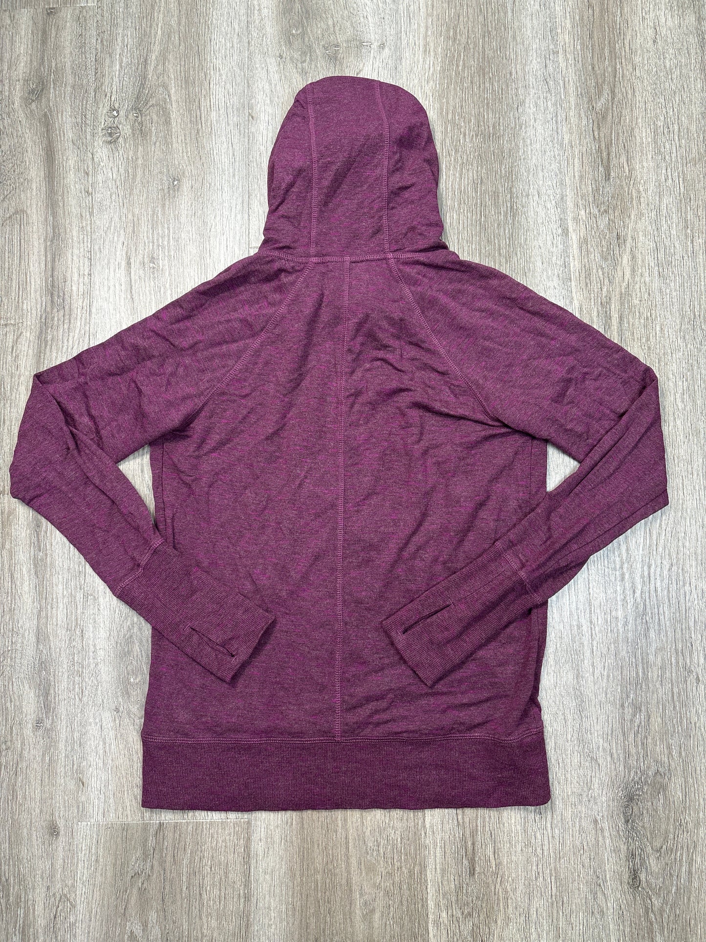 Athletic Top Long Sleeve Hoodie By Athleta In Maroon, Size: S