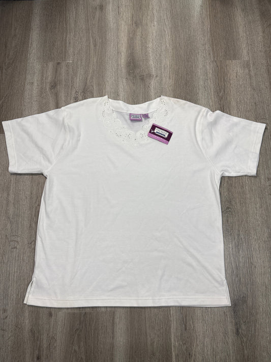 Top Short Sleeve By Premier International In White, Size: 3x