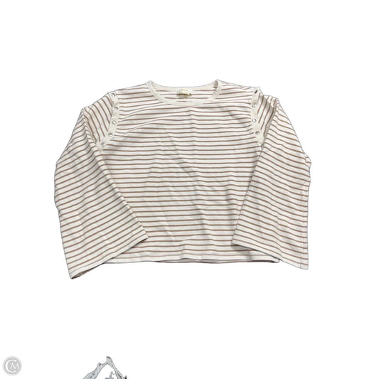 Top Long Sleeve By Maeve In Striped Pattern, Size: S
