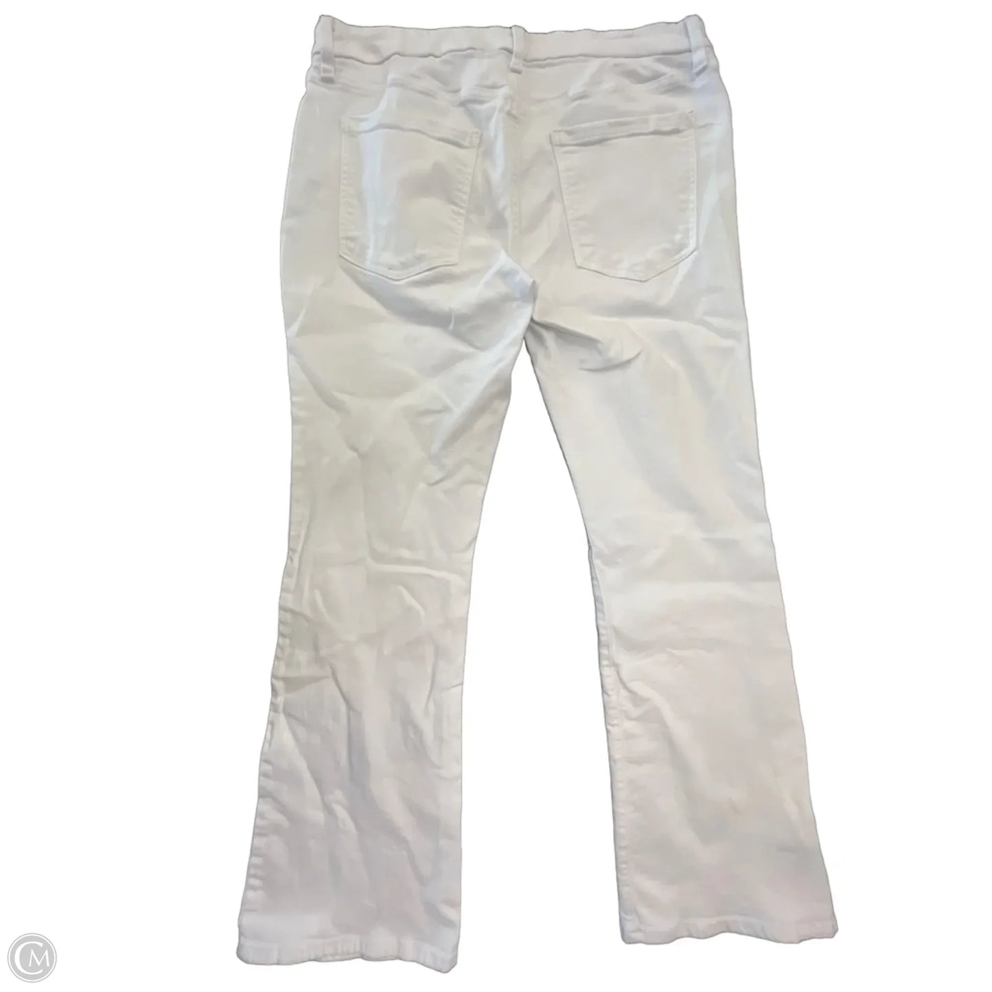 Jeans Flared By Banana Republic In White Denim, Size: 16