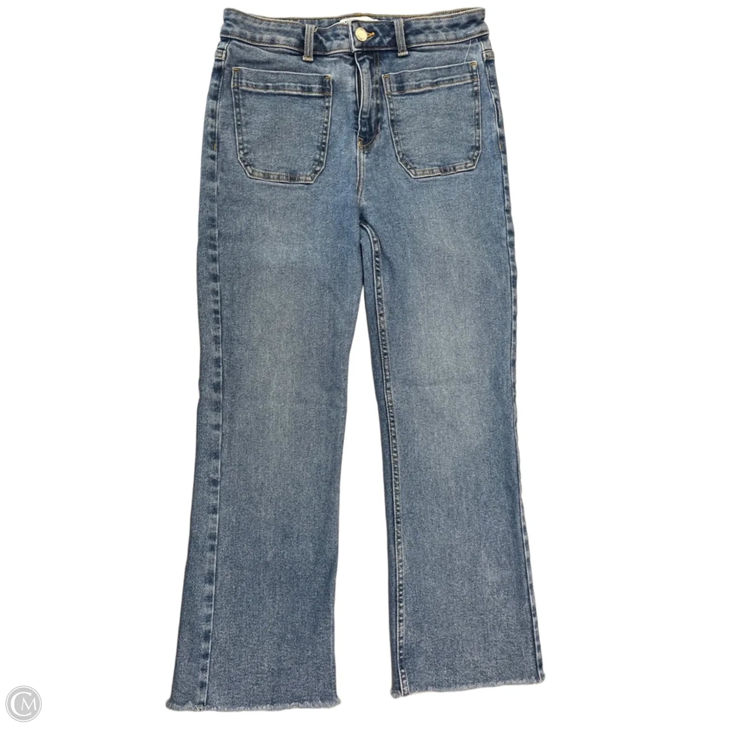 Jeans Straight By Zara In Blue Denim, Size: 6
