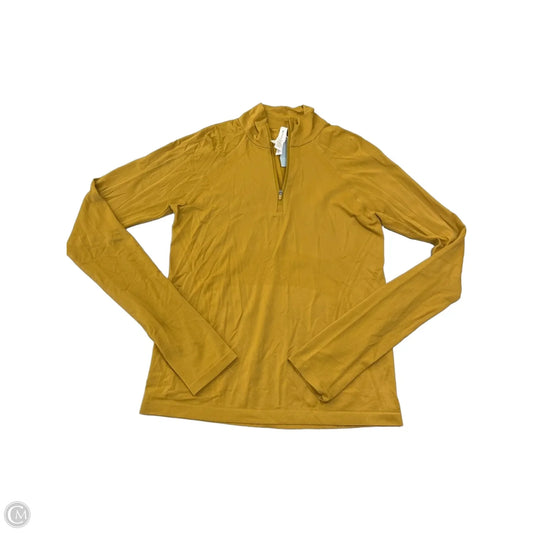 Athletic Top Long Sleeve Collar By Athleta In Yellow, Size: S