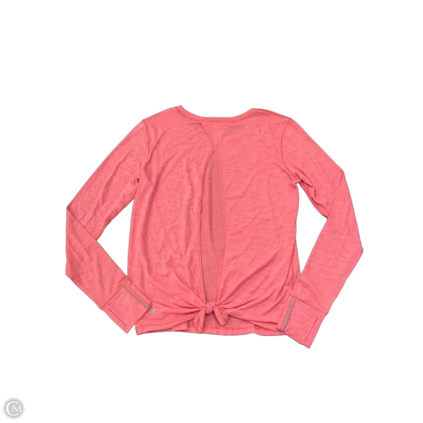 Athletic Top Long Sleeve Collar By Lululemon In Pink, Size: L