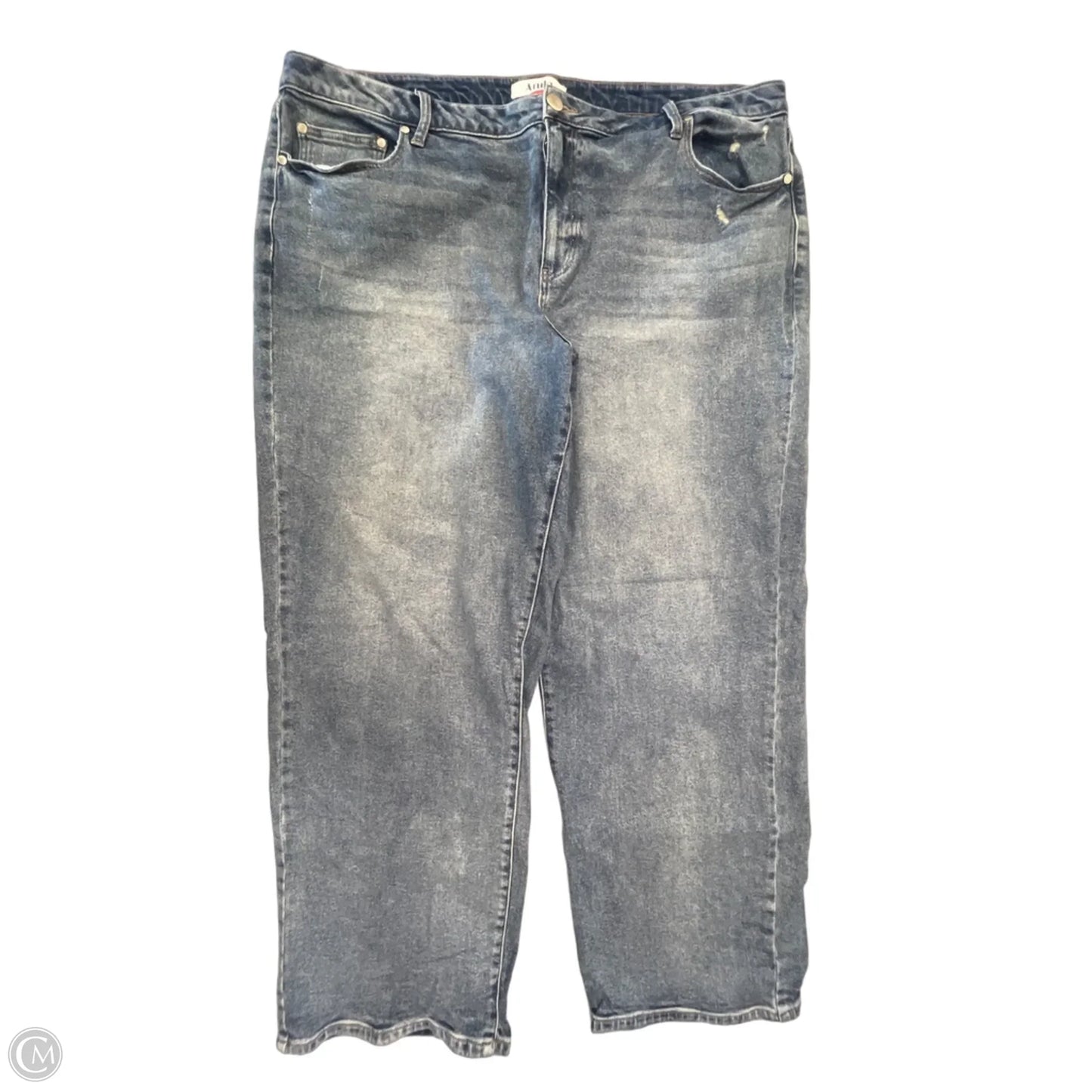 Jeans Wide Leg By Arula In Blue Denim, Size: 20