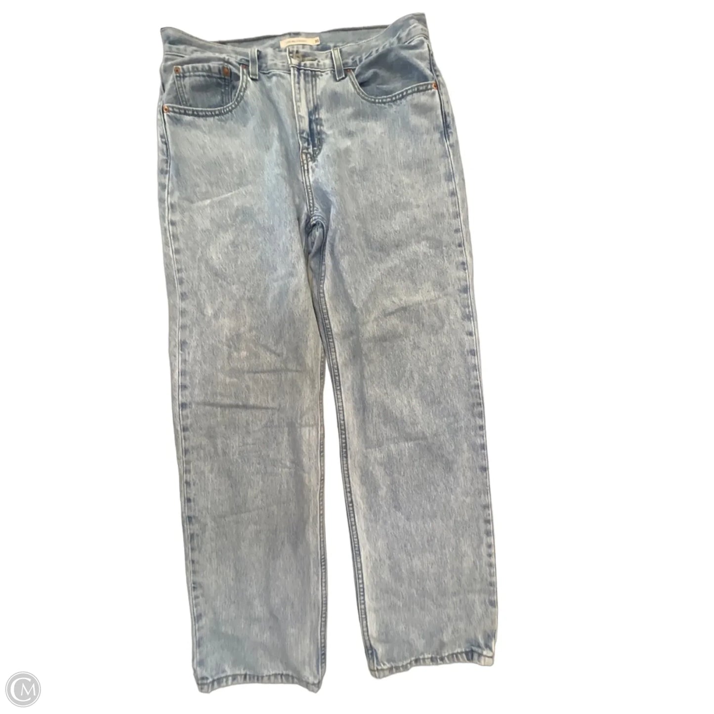 Jeans Straight By Levis In Blue Denim, Size: 10