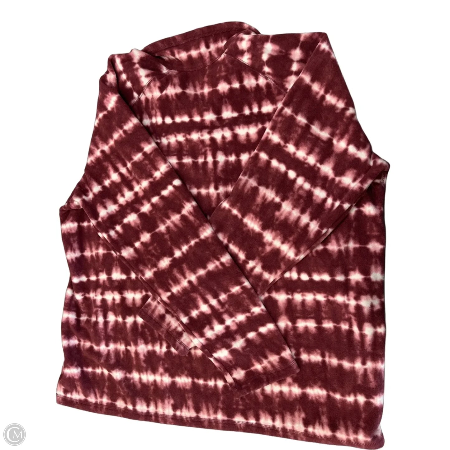 Athletic Top Long Sleeve Collar By Eddie Bauer In Tie Dye Print, Size: 2x