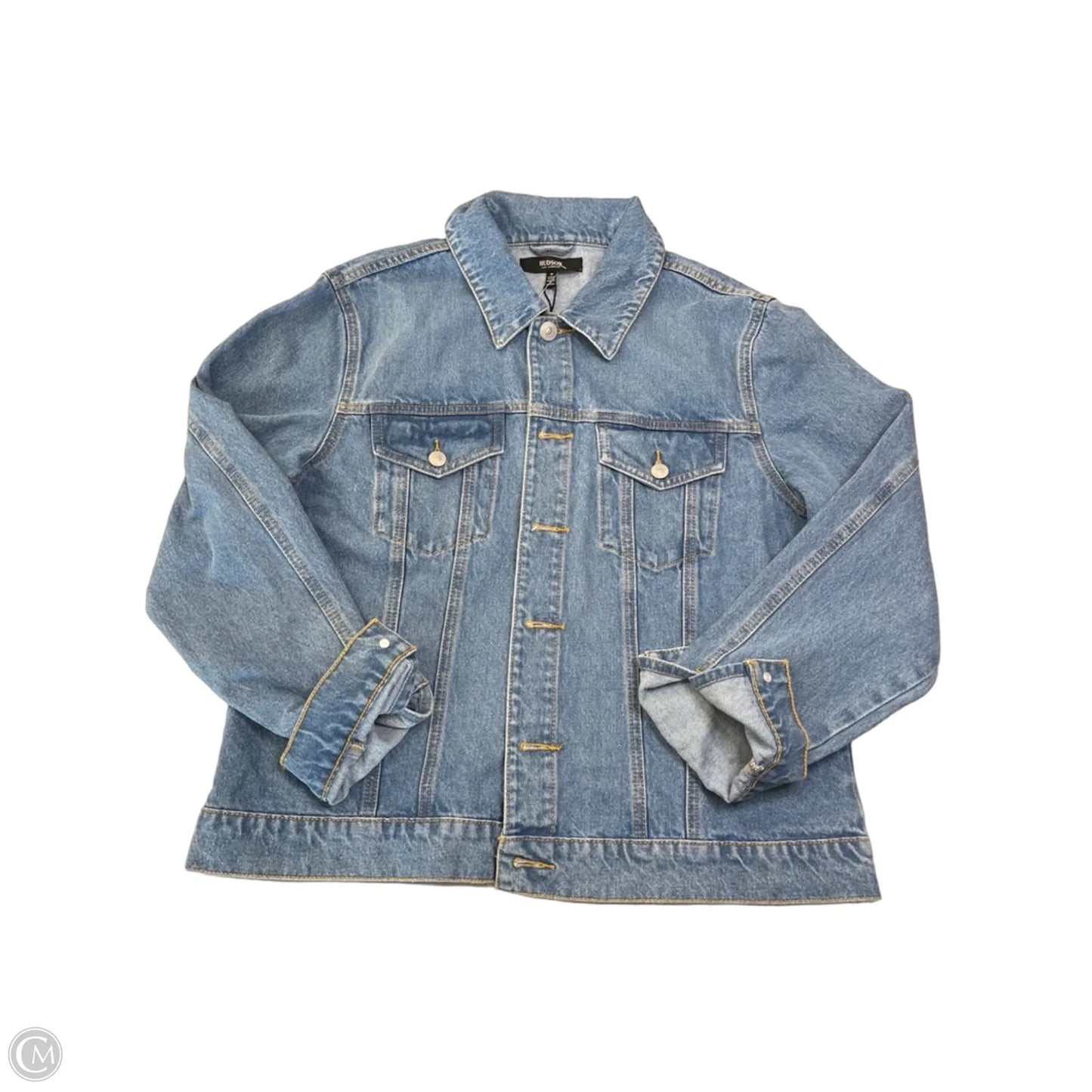 Jacket Denim By Hudson In Blue Denim, Size: 1x