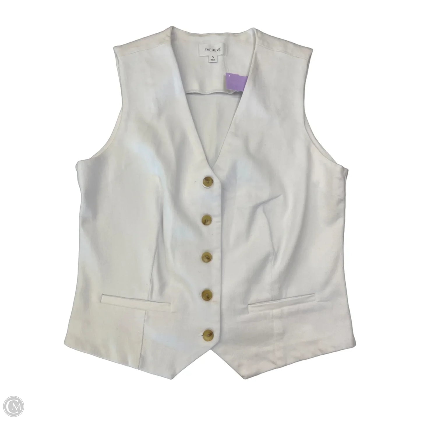 Vest Other By Evereve In White Denim, Size: S