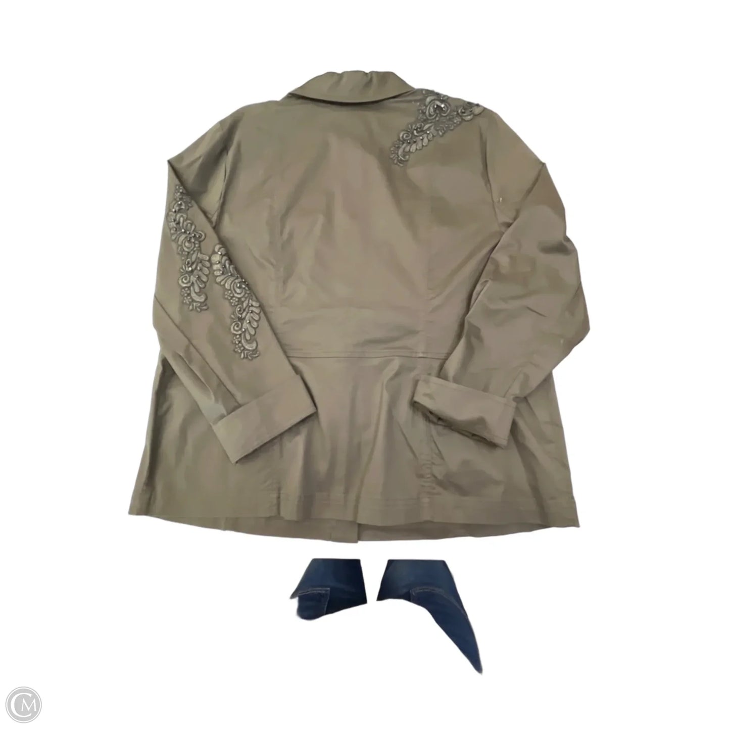 Jacket Shirt By Chicos In Green, Size: Xl