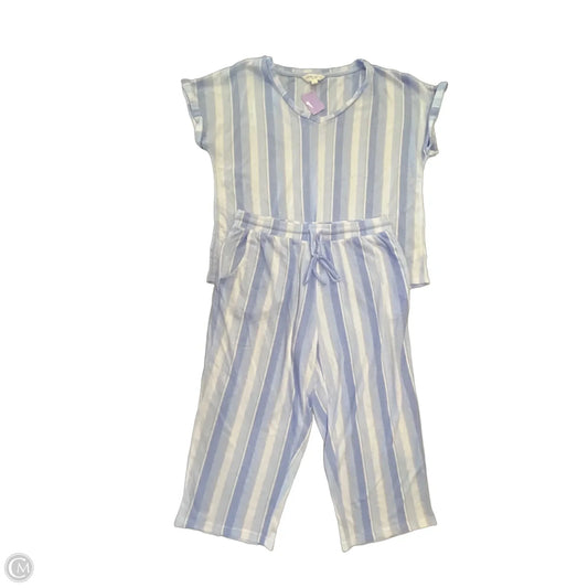 Pajamas 2pc By Laura Ashley In Striped Pattern, Size: M