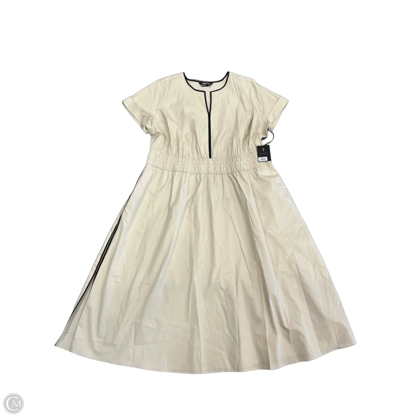Dress Casual Midi By Simply Vera In Beige, Size: 2x