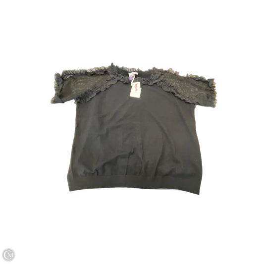 Top Short Sleeve By Sioni In Black, Size: 2x