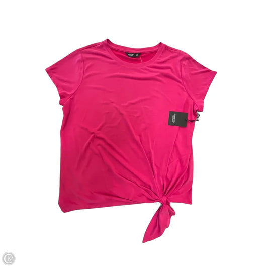Top Short Sleeve By Simply Vera In Pink, Size: Xxl