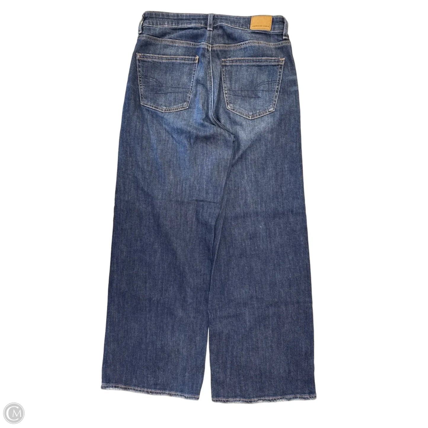 Jeans Wide Leg By American Eagle In Blue Denim, Size: 0