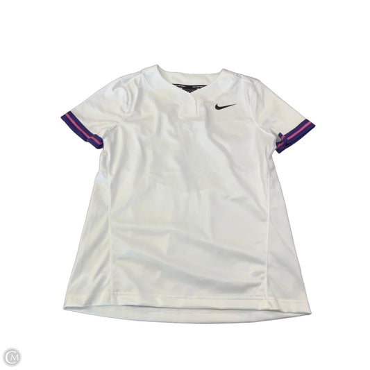 Athletic Top Short Sleeve By Nike Apparel In White, Size: M