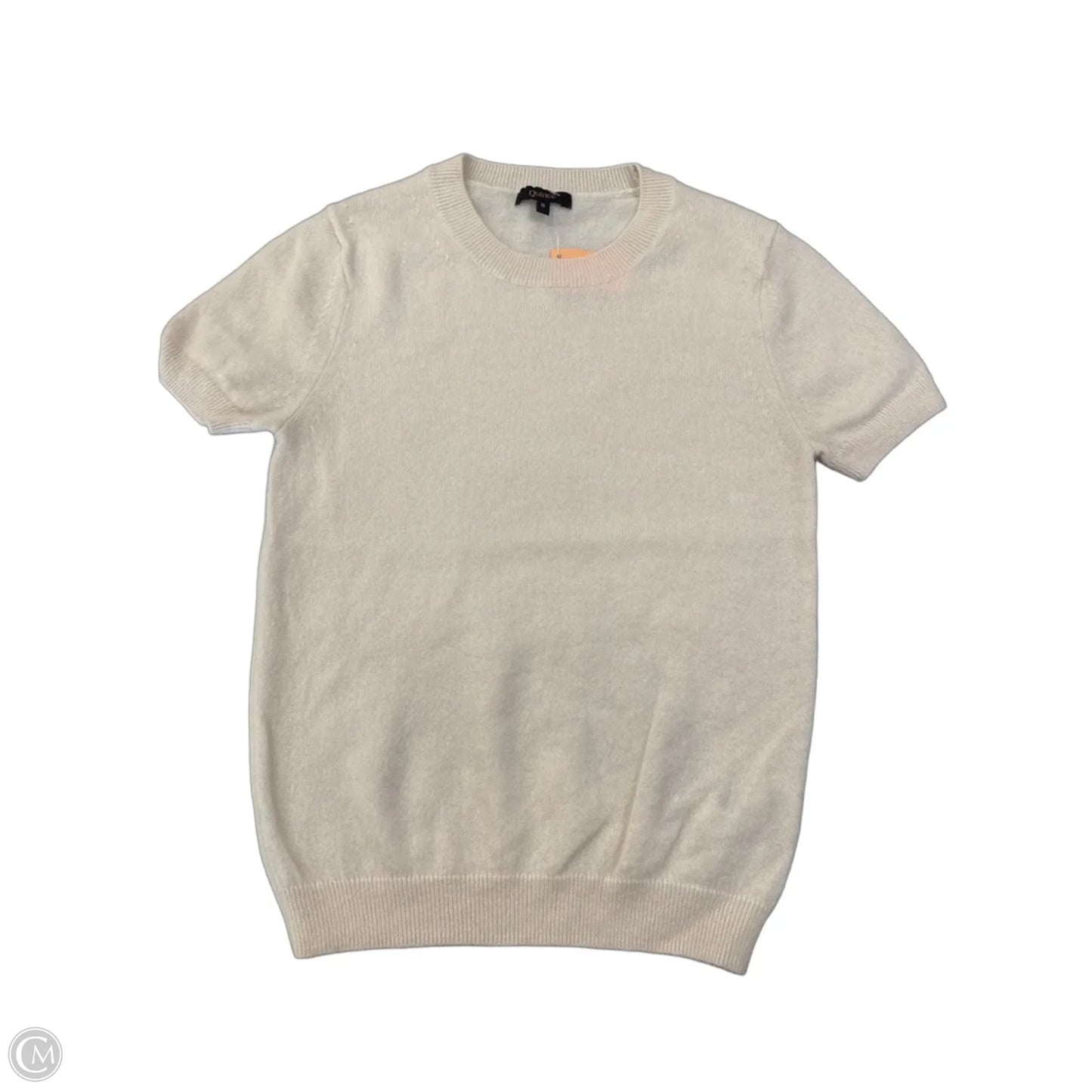Top Short Sleeve By Quince In Beige, Size: S