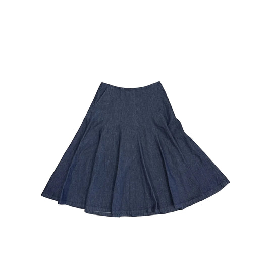 Skirt Midi By Madewell In Blue Denim, Size: S