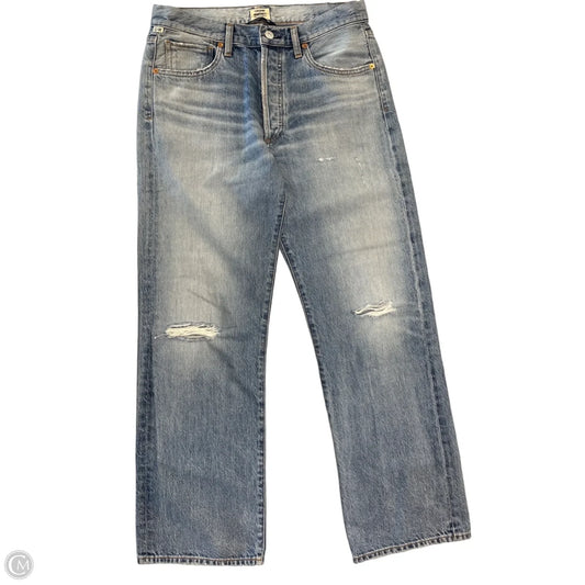 Jeans Wide Leg By Citizens Of Humanity In Blue Denim, Size: 4