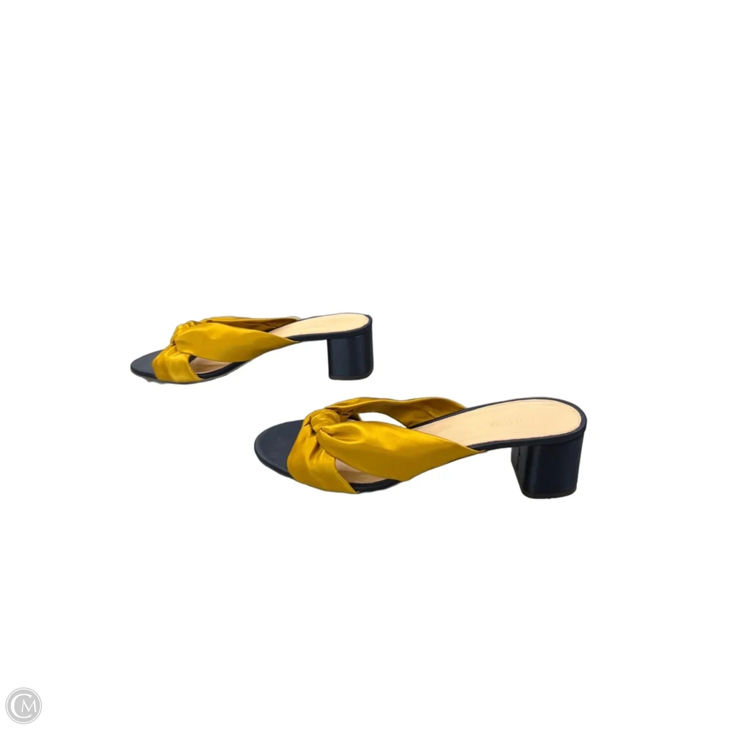 Sandals Heels Block By J. Crew In Yellow, Size: 8