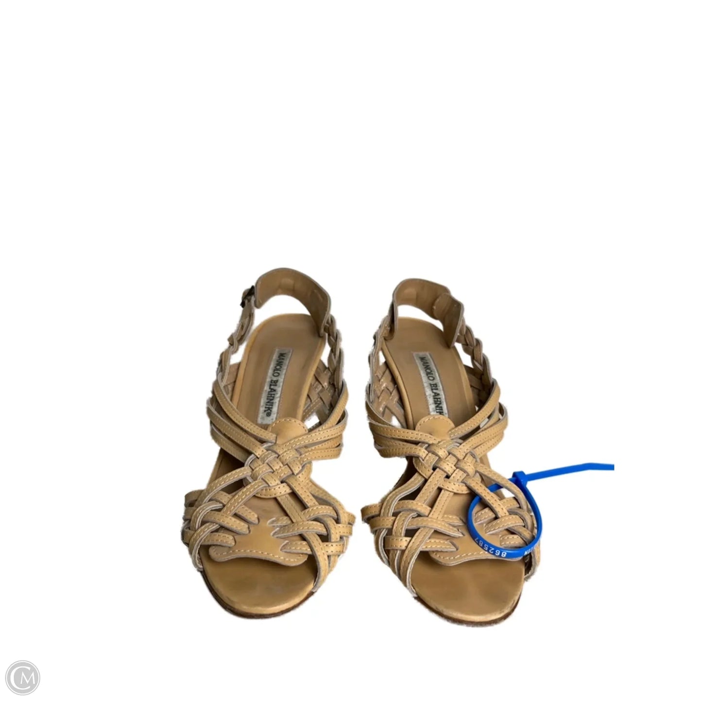 Shoes Luxury Designer By Manolo Blahnik In Tan, Size: 7