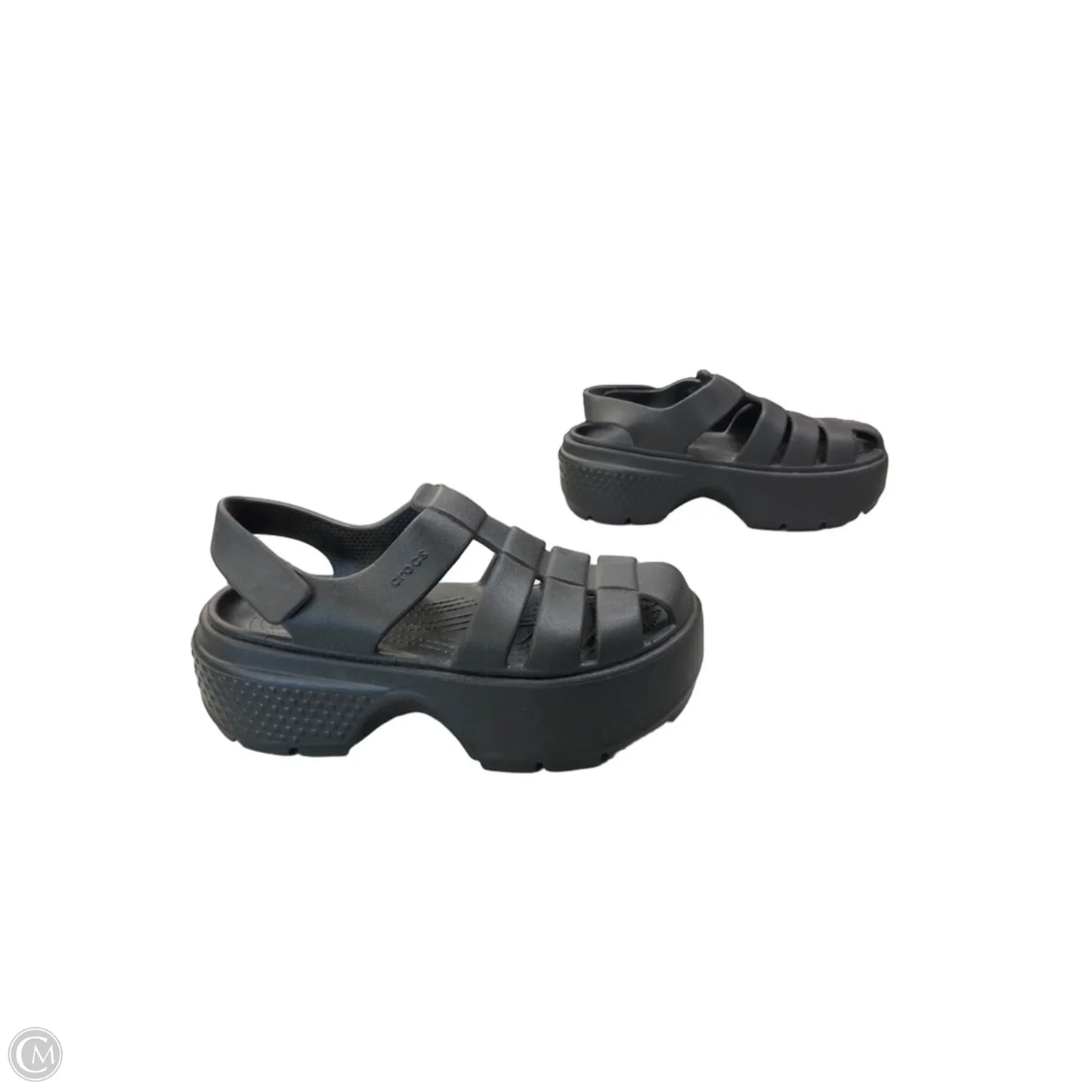 Shoes Heels Platform By Crocs In Black, Size: 7